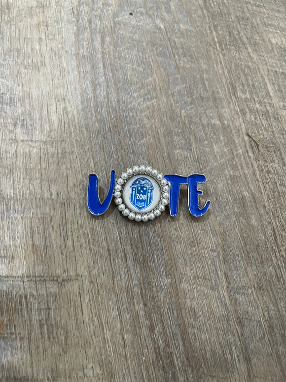 Zeta Vote Pin