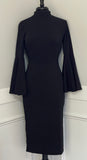 Black Bell Sleeved Dress