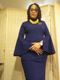 Royal Bell Sleeved Dress