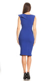 Royal Blue Ruffle Shoulder Dress