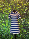 Zeta Striped Hoodie Tee Dress Shield