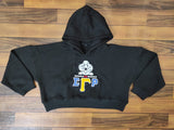 Black Cropped Poodle Chella Hoodie (Hoodie Only)