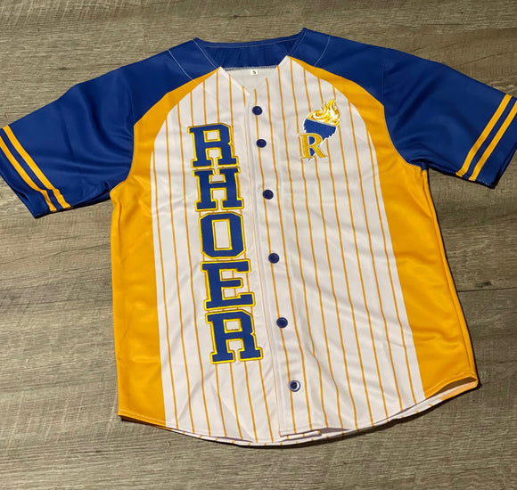 Rhoer Color Block Baseball Jersey