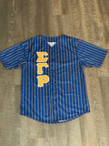 Baseball Jersey Royal w/ Gold Stripes