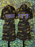 SGRHO Camo Hoodie Tee Dress