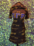 SGRHO Camo Hoodie Tee Dress