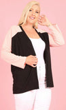 Raglan-sleeve open cardigan P1254